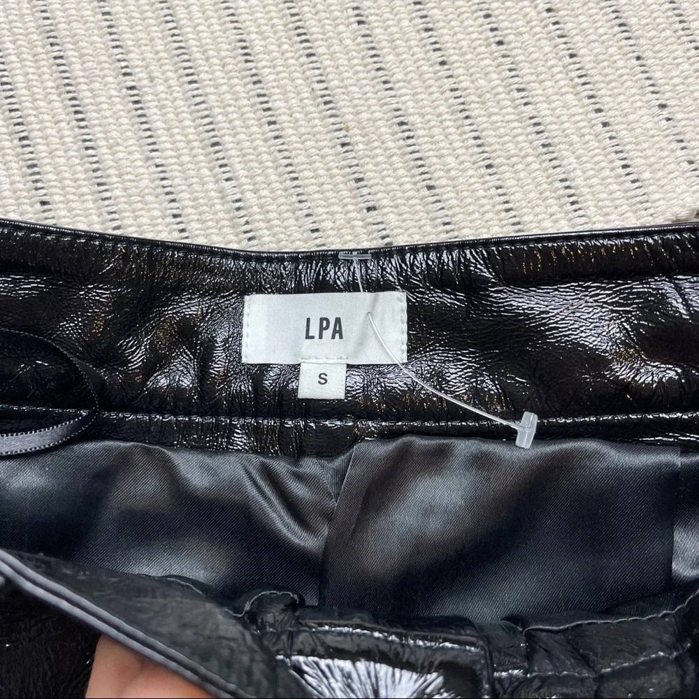 LPA 417 Pants Leather Black High Rise Size Small NWOT - Picture 4 of 10